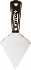 Hyde Tools - 3-1/2" Wide Point Edge Blade Steel Joint Knife - Stiff, Nylon Handle - Exact Tooling