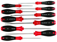 10 Piece - SoftFinish® Cushion Grip Screwdriver Set - #30290 - Includes: Slotted 3.0 - 6.5; Phillips #0 -2 and Square #1 - 3 - Exact Tooling