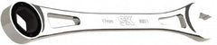 SK - 17mm 6 Point Combination Wrench - 11" OAL, Steel, Full Polish Finish - Exact Tooling