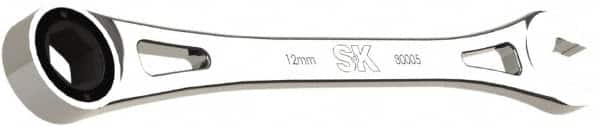 SK - 12mm 6 Point Combination Wrench - 8.56" OAL, Steel, Full Polish Finish - Exact Tooling