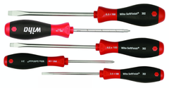 5 Piece - SoftFinish® Cushion Grip Screwdriver Set - #30295 - Includes: Slotted 3.0 - 6.5mm Phillips #1 - 2 - Exact Tooling