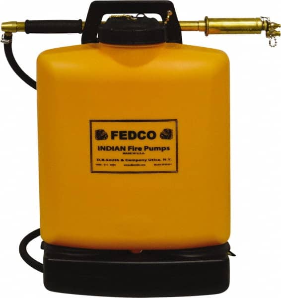 Smith Indian - 5 Gal Chemical Safe Garden Fire Pump - Polyethylene Tank, Wide Mouth, Reinforced Hose - Exact Tooling