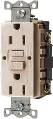 Hubbell Wiring Device-Kellems - 1 Phase, 5-15R NEMA, 125 VAC, 15 Amp, GFCI Receptacle - 2 Pole, Back and Side Wiring, Commercial Grade - Exact Tooling