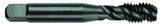 10-32 Dia. - GH3 - 3 FL - Premium HSS - Black Oxide Semi Bottoming Spiral FL Tap - Exact Tooling