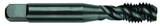 10-32 Dia. - GH2 - 3 FL - Premium HSS - Black Oxide Semi Bottoming Spiral FL Tap - Exact Tooling