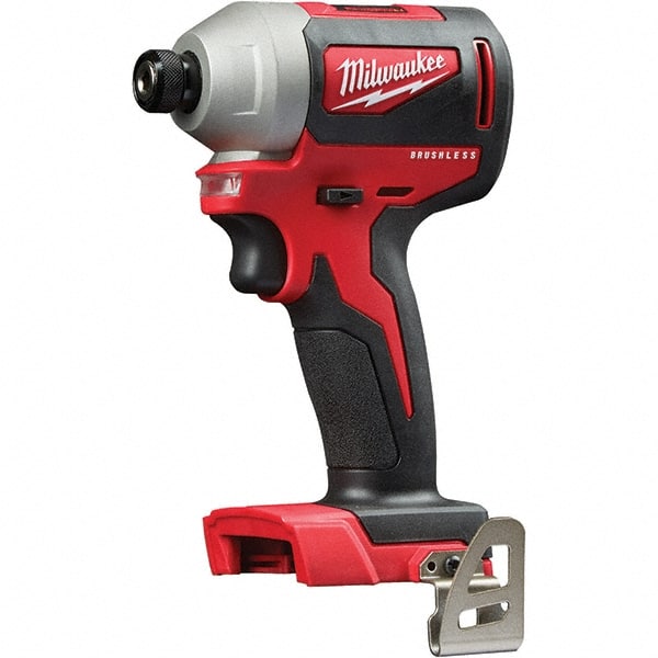 Milwaukee Tool - 18 Volt, 1/4" Drive, 133 Ft/Lb Torque, Cordless Impact Driver - Pistol Grip Handle, 3200 RPM, Lithium-Ion, Bare Tool - Exact Tooling