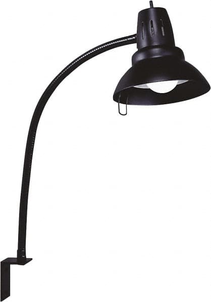 Electrix - 22 Inch, Gooseneck, L Bracket Wall, LED, Black, General Purpose Task Light - 11 Watt, 100 to 120 Volt, Nonmagnifying - Exact Tooling