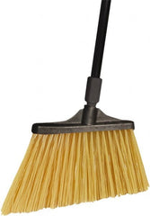 O-Cedar - 13" Wide, Beige Polypropylene Bristles, 54" Metal Handle, Angled Broom - 54 Inch Handle Length - Exact Tooling
