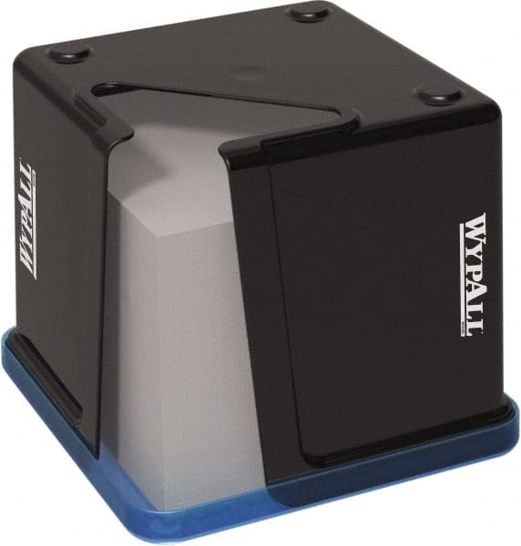 WypAll - Black Plastic Manual Wipe Dispenser - 7-1/2" High x 8-3/4" Wide 8-3/4" Deep, For WypAll X60, X70, X60, L40, L30 & L20, 33560, 44844, 44854, Includes Mounting Hardware - Exact Tooling