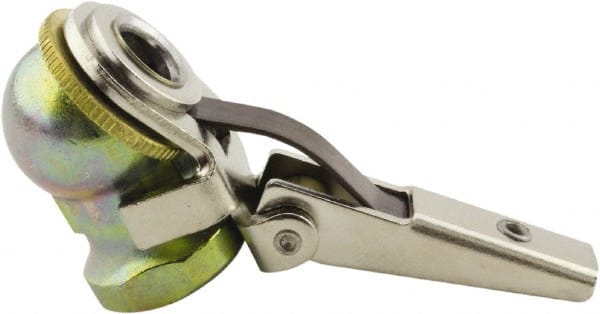 Milton - 150 Max psi Closed Check Zinc Air Chuck - Clip On Chuck, 1/4 FNPT - Exact Tooling