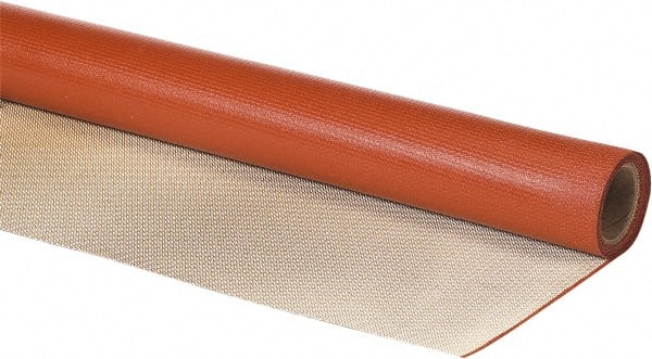Auburn Mfr - 3' Wide x 0.047" Thick Silica Welding Cloth Roll - Red & Tan - Exact Tooling
