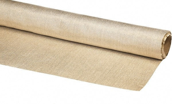 Auburn Mfr - 3-1/3' Wide x 0.036" Thick Fiberglass Welding Cloth Roll - Tan - Exact Tooling
