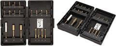 VEGA Industries - 19 Piece, Impact Driver Bit Set - #1 to #3, 1/4" Hex Drive, Phillips, Square Point - Exact Tooling