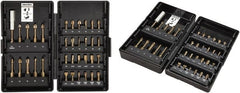 VEGA Industries - 34 Piece, Impact Driver Bit Set - #1 to #3, 1/4" Hex Drive, 5/32 to 1/4", 4 to 6mm Hex, Phillips, Square, Torx, Slotted, Hex Point - Exact Tooling