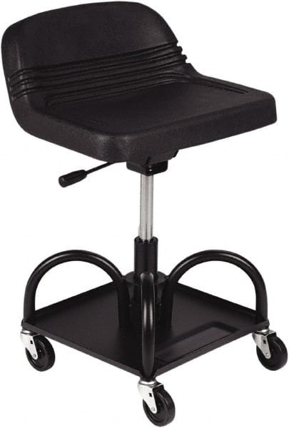 Whiteside - 480 Lb Capacity, 4 Wheel Adjustable Creeper Seat - Steel, 27" High x 15" Wide - Exact Tooling
