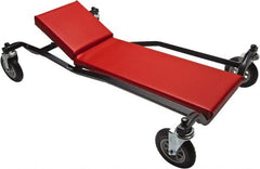 Whiteside - 600 Lb Capacity, 4 Wheel Heavy-Duty Creeper - Steel, 40" Long x 7-7/8" High x 24" Wide - Exact Tooling