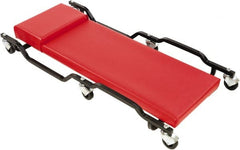 Whiteside - 570 Lb Capacity, 6 Wheel Creeper - Steel, 40" Long x 4" High x 17" Wide - Exact Tooling