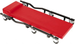 Whiteside - 570 Lb Capacity, 6 Wheel Heavy-Duty Creeper - Steel, 34" Long x 4" High x 17" Wide - Exact Tooling