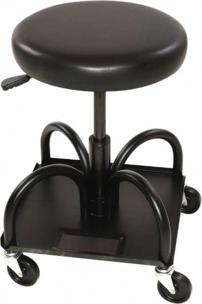 Whiteside - 480 Lb Capacity, 4 Wheel Adjustable Creeper Seat - Steel, 22" High x 15" Wide - Exact Tooling