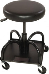 Whiteside - 480 Lb Capacity, 4 Wheel Adjustable Creeper Seat - Steel, 22" High x 15" Wide - Exact Tooling