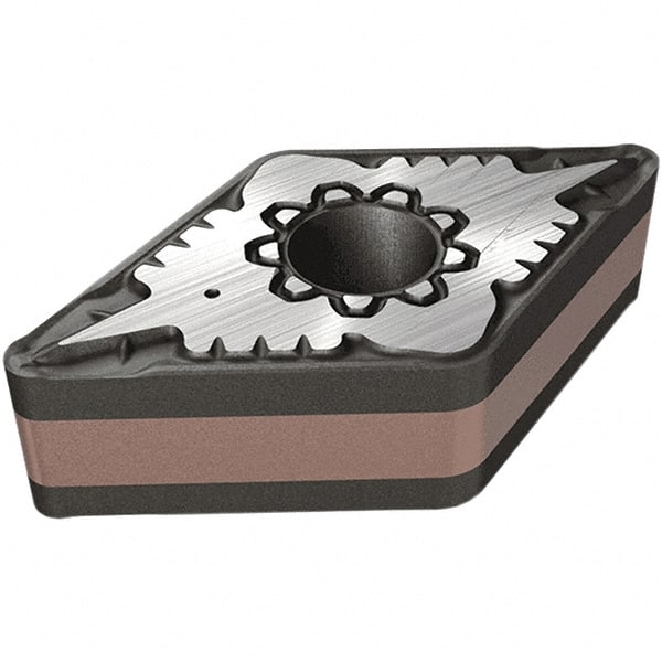 Iscar - DNMG441 F3M Grade IC807 Carbide Turning Insert - TiAlN/TiN Finish, 55° Diamond, 12.7mm Inscr Circle, 6.35mm Thick, 0.4mm Corner Radius - Exact Tooling