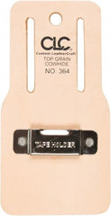 CLC - Tape Measure Holster with 1 Pocket - Leather/Steel, Natural (Color) - Exact Tooling