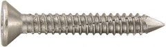 Powers Fasteners - 1/4" Diam, 2-3/4" OAL, Phillips Drive, Concrete Screw & Masonry Fastener - Stainless Steel, Passivated Finish, Includes #3 Phillips Bit - Exact Tooling