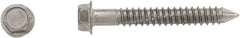 Powers Fasteners - 1/4" Diam, 2-3/4" Length Under Head, Hex Drive, Concrete Screw & Masonry Fastener - Stainless Steel, Passivated Finish, Includes 3/8" Hex Bit - Exact Tooling