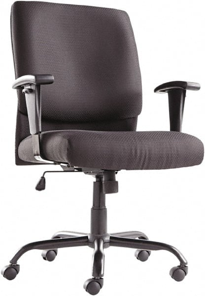 OIF - 43-3/4" High Big & Tall Swivel/Tilt Chair - 28-1/2" Wide x 27-3/8" Deep, Fabric Mesh Seat, Black - Exact Tooling