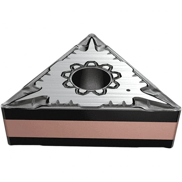 Iscar - WNMG432 PP Grade IC806 Carbide Turning Insert - AlTiN Finish, 80° Trigon, 12.7mm Inscr Circle, 4.76mm Thick, 0.8mm Corner Radius - Exact Tooling