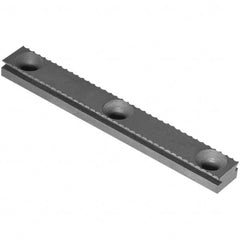 Raptor Workholding - 1 Piece Vise Serrated Dovetail Master Jaw Insert - Steel, 1/2" Long, 0.307" High - Exact Tooling