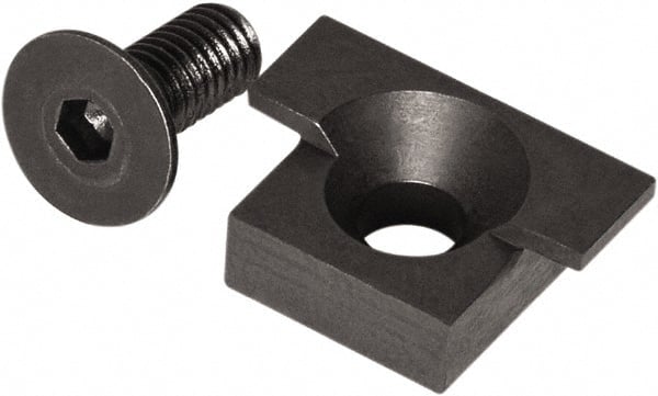 Raptor Workholding - 2 Piece Vise Jaw Plate - Steel, 1/2" Long - Exact Tooling