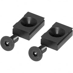 Raptor Workholding - Vise Jaw Plate - Steel, 1/2" Long, 4 Units - Exact Tooling