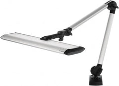 Waldmann Lighting - 40 Inch, Articulated, Clamp Mounted, LED, Silver, General Purpose Task Light - 34 Watt, 100 to 240 Volt, Nonmagnifying - Exact Tooling
