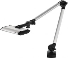 Waldmann Lighting - 40 Inch, Articulated, Clamp Mounted, LED, Silver, General Purpose Task Light - 14 Watt, 100 to 240 Volt, Nonmagnifying - Exact Tooling