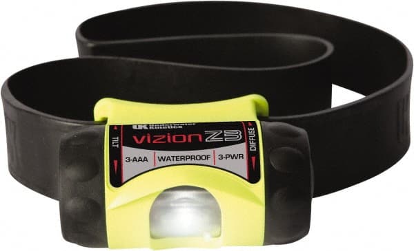 Underwater Kinetics - White LED Bulb, 210 Lumens, Hands-free Flashlight - Yellow Plastic Body, 3 AAA Alkaline Batteries Included - Exact Tooling