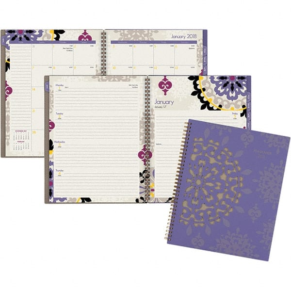 AT-A-GLANCE - 128 Sheet, 8-1/2 x 11", Weekly/Monthly Appointment Book - Purple - Exact Tooling