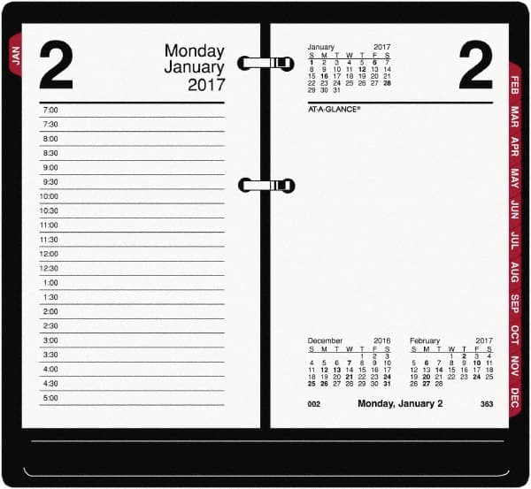 AT-A-GLANCE - 730 Sheet, 6-5/8 X 9-1/2", Plain Desk Calendar Refill - White - Exact Tooling