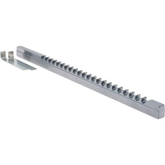 Dumont Minute Man - 8mm Keyway Width, Style C, Keyway Broach - High Speed Steel, TiAlN Finish, 3/8" Broach Body Width, 25/64" to 2-1/2" LOC, 11" OAL - Exact Tooling