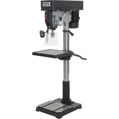 Jet - 22" Swing, Step Pulley Drill Press - 12 Speed, 1-1/2 hp, Single Phase - Exact Tooling