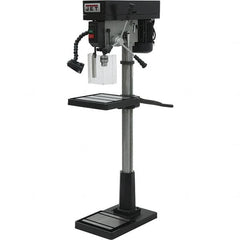 Jet - 17" Swing, Step Pulley Drill Press - 12 Speed, 1 hp, Single Phase - Exact Tooling