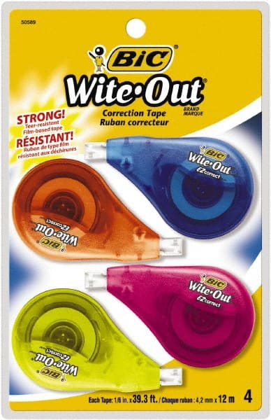 Bic - 1/6" x 400" Correction Tape Non-Refillable - Exact Tooling