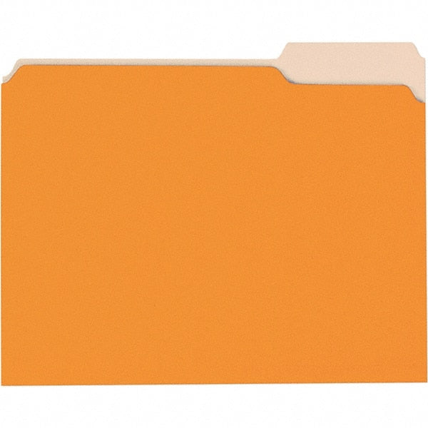Universal One - 8-1/2 x 11", Letter Size, Orange/Light Orange, File Folders with Top Tab - 11 Point Stock, 1/3 Tab Cut Location - Exact Tooling