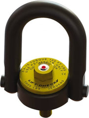 Jergens - 10,000 Lb Load Capacity Hoist Ring - 1-8 Thread, Alloy Steel - Exact Tooling