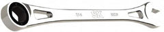 SK - 7/16" 6 Point Combination Wrench - 8.13" OAL, Steel, Full Polish Finish - Exact Tooling