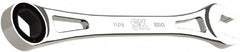 SK - 11/16" 6 Point Combination Wrench - 11" OAL, Steel, Full Polish Finish - Exact Tooling