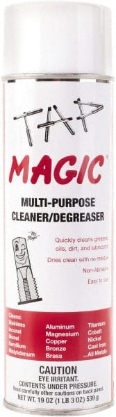 Tap Magic - 20 oz Aerosol Cleaner/Degreaser - Liquid, Pleasant - Exact Tooling