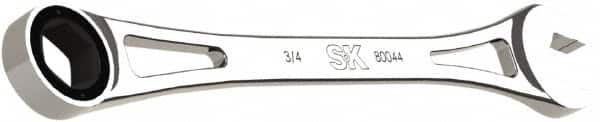 SK - 3/4" 6 Point Combination Wrench - 12" OAL, Steel, Full Polish Finish - Exact Tooling