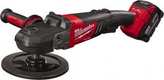 Milwaukee Tool - 7" Pad Diam, 2,200 RPM, Handheld Cordless Polisher - 18 Volts - Exact Tooling