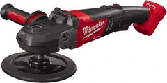 Milwaukee Tool - 7" Pad Diam, 2,200 RPM, Handheld Cordless Polisher - 18 Volts - Exact Tooling